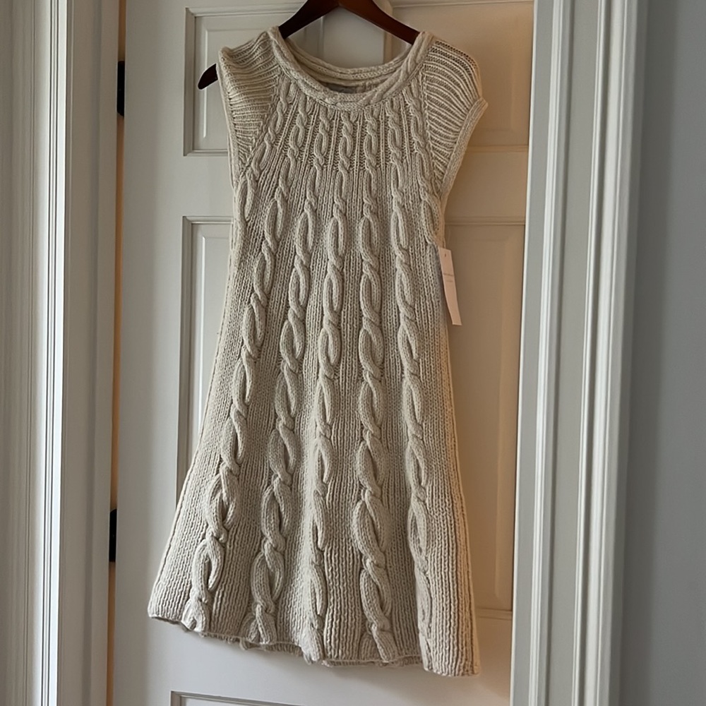 Sweater Dress Off White Cashmere Size Small NWT